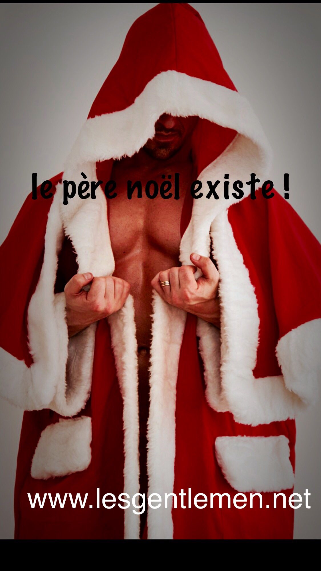 Chippendale en Père Noël — le Père Noël existe ! ChippeNoël Les Gentlemen Striptease PACA